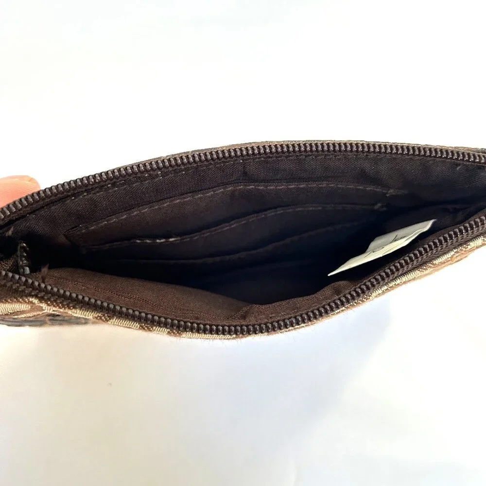 Brown and Cream Wristlet